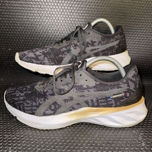 Asics Roadblast Tokyo Black Gold White Athletic Running Shoe Women’s Size 10